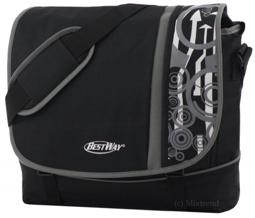 Bestway Messenger Bag mit Polsterfach schwarz