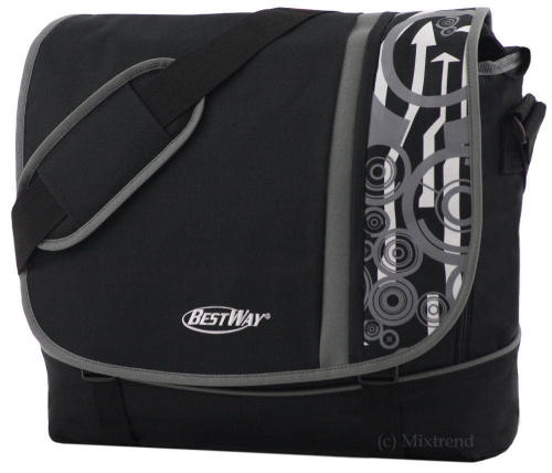 Bestway Messenger Bag mit Polsterfach schwarz