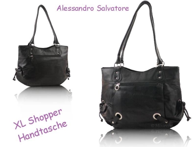 Alessandro XL Shopper Tasche schwarz