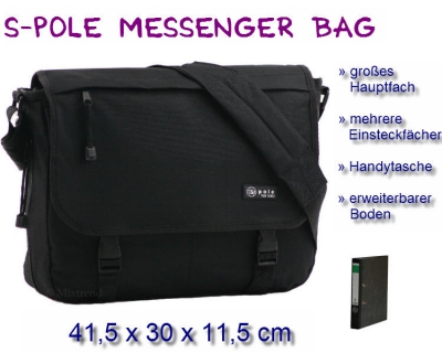 S-Pole Messenger Umh�ngetasche schwarz