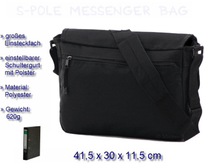 S-Pole Messenger Umh�ngetasche schwarz