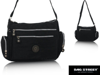 Bag Street Crinkle Nylon Umh�ngetasche schwarz