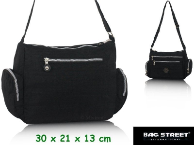 Bag Street Crinkle Nylon Umh�ngetasche schwarz