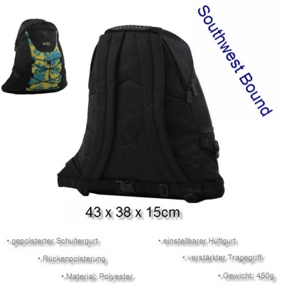 fabrizio Sport Freizeit Rucksack schwarz - gr�n