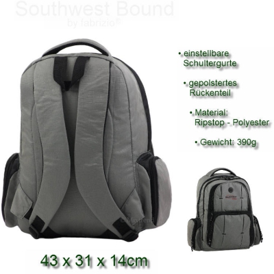 fabrizio Southwest Daypack Rucksack grau