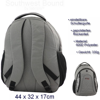 Southwest Daypack Sport Freizeitrucksack hellgrau
