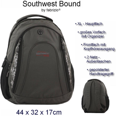 Southwest Daypack Sport Freizeitrucksack dunkelgrau