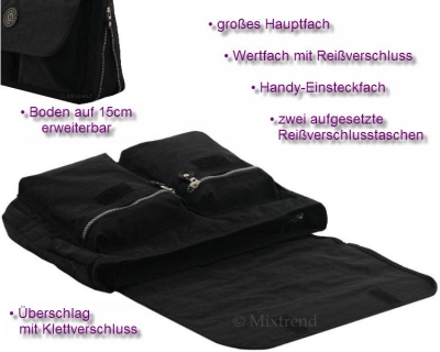 Bag Street Umh�ngetasche Messenger Tasche schwarz