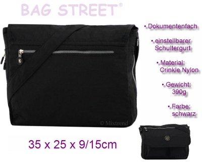 Bag Street Umh�ngetasche Messenger Tasche schwarz