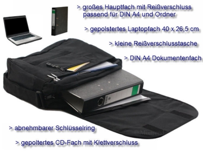 Bag Street Notebooktasche schwarz