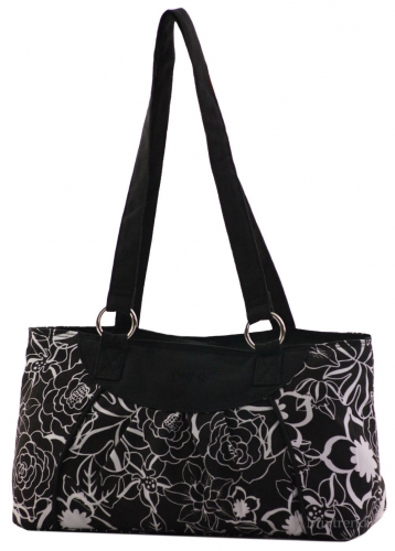 Daniel Ray Modische Flower Handtasche schwarz
