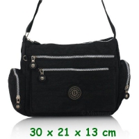 Bag Street Crinkle Nylon Umh�ngetasche schwarz