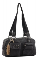 Bag Street Canvas Handtasche schwarz